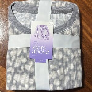 Stars Above Gray and White Thermal Pajama Set. Available Sizes M,L,XL,XXL, NWT